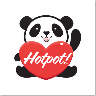 Hotpot Panda w Heart Posters and Art